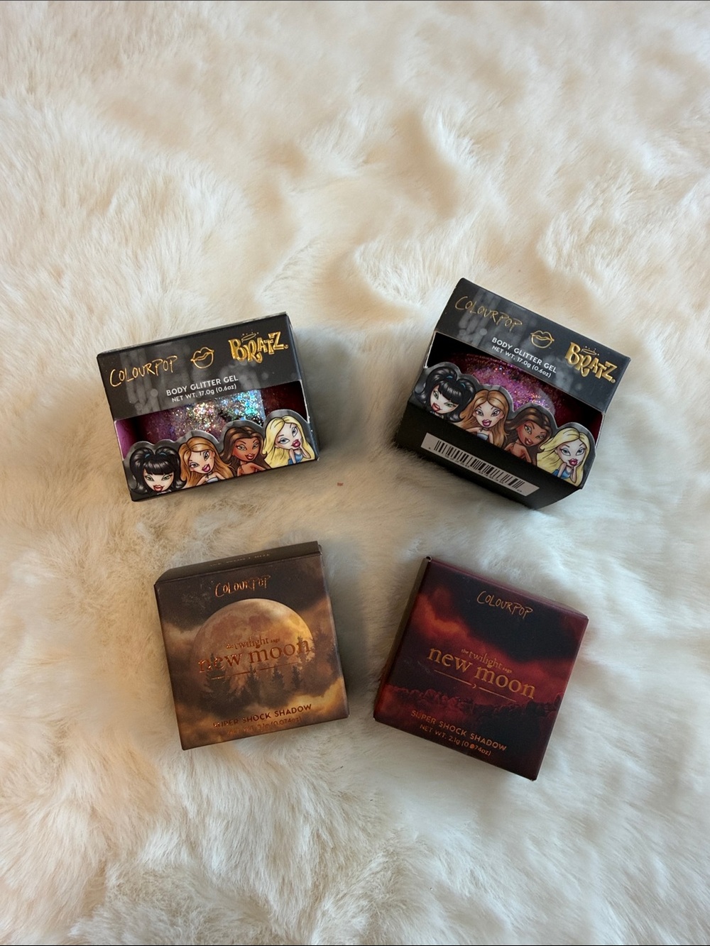 Colourpop Bratz Glitter 2 pots, new moon super shock eyeshadow 2 pots Bundle NEW